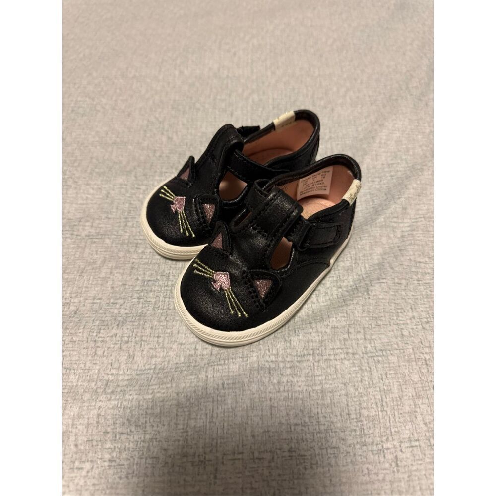 Keds Kate Spade Size 2C 3C Lot New Pink Gliter Kat Silver Cheetah Leopard - Picture 5 of 9